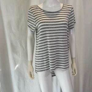 Market and spruce stripped tee